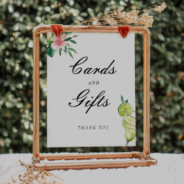 メキシコのマルガリータカードギフトブライダルシャワーサイン ポスター