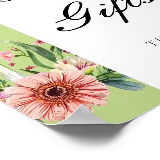 メキシコのマルガリータカードギフトブライダルシャワーサイン ポスター (角)