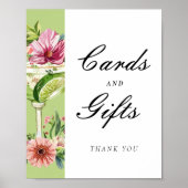 メキシコのマルガリータカードギフトブライダルシャワーサイン ポスター (正面)