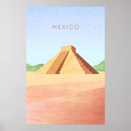 メキシコのミニマル・トラベルポスター ポスター (正面)