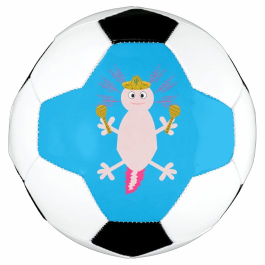 メキシコのメキシコサンショウウオ ウェルカムデス サッカーボール (正面)
