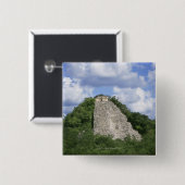 メキシコのユカタン半島コバのマヤ遺跡 缶バッジ (正面&裏面)