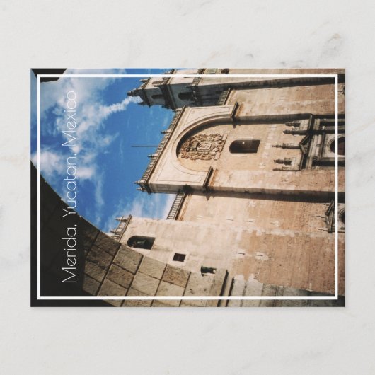 メキシコのユカタン州メリダの大聖堂 ポストカード (正面)