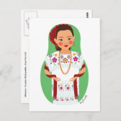 メキシコのユカタン・マトリョシカ葉書 ポストカード (正面/裏面)
