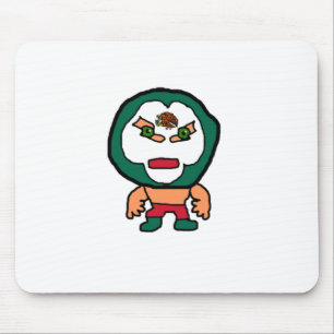 メキシコのルッチャライブラレスラー手描き漫画アート マウスパッド