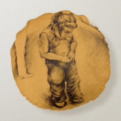 メキシコのルティ失ったアンギーにいる ラウンドクッション (裏面)