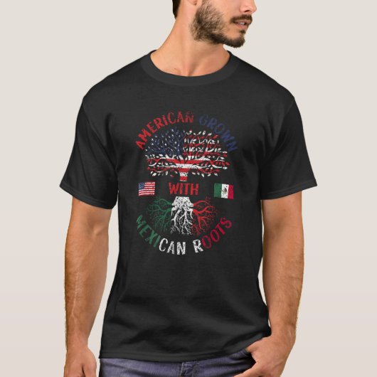 メキシコのルーツで栽培されたアメリカ人メキシコUs Mexica Tシャツ (正面)