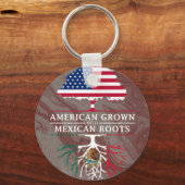 メキシコのルーツ大理石で栽培されたアメリカ人スタイル キーホルダー (正面)