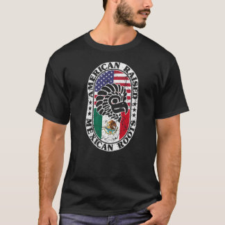 メキシコのルーツ米国育誇りを持ったちメキシコ国旗 Tシャツ