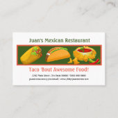 メキシコのレストランカスタムビジネスカード 名刺 (正面)