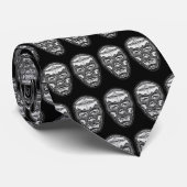 メキシコのレスリングルチャドール黒白タイ ネクタイ (ロール)