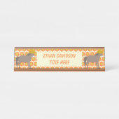 メキシコのロバの日の死んだカスタムデスク名Pl デスクネームプレート (正面)