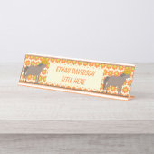 メキシコのロバの日の死んだカスタムデスク名Pl デスクネームプレート (正面)