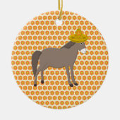 メキシコのロバの死の日 セラミックオーナメント (正面)