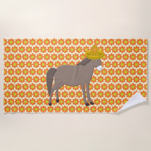 メキシコのロバの死の日 ビーチタオル (正面)