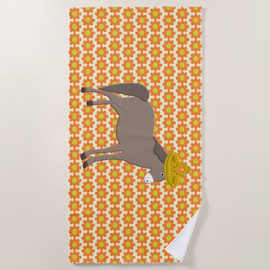 メキシコのロバの死の日 ビーチタオル (正面)