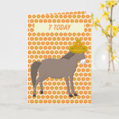 メキシコのロバの死んだ誕生日 カード (黄色い花)