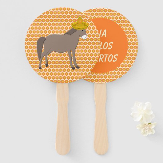 メキシコのロバカスタムーの日 ハンドファン (正面&裏面)