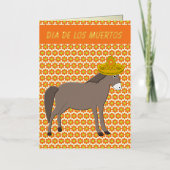 メキシコのロバカスタムーの日 箔グリーティングカード (正面)