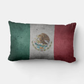 メキシコのヴィンテージの動揺してな旗 ランバークッション (裏面)
