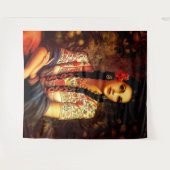 メキシコのヴィンテージピンアップガール、長編組 タペストリー (正面(横))