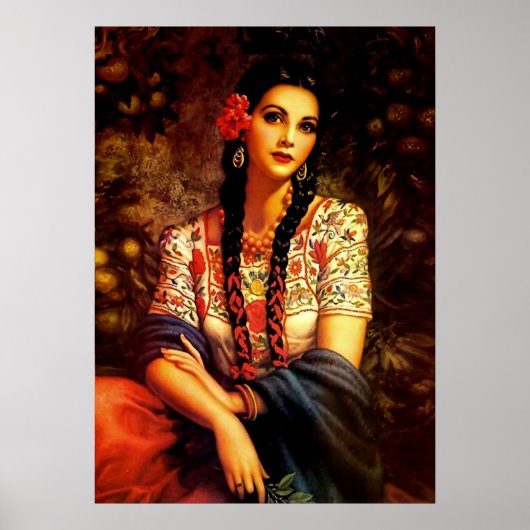 メキシコのヴィンテージピンアップガール、長編組 ポスター (正面)