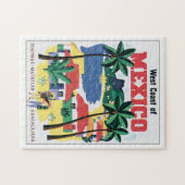 メキシコのヴィンテージ旅行ポスターアートワークの西海岸 ジグソーパズル (横)