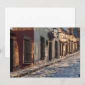 メキシコの丸石の街路 サンキューカード (正面/裏面)
