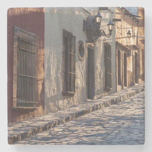 メキシコの丸石の街路 ストーンコースター (正面)