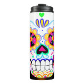 メキシコの休日の日死んだ砂糖スカル タンブラー (正面)