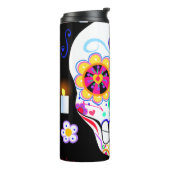 メキシコの休日の日死んだ砂糖スカル タンブラー (回転左)