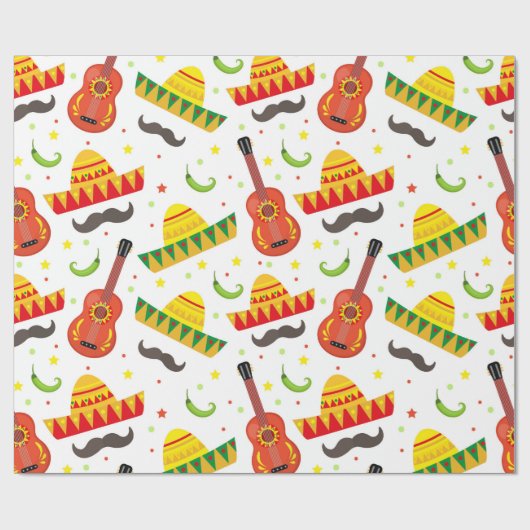 メキシコの休日のCinco deメーヨーのフェスタ ラッピングペーパー (フラット)