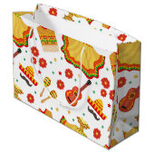 メキシコの休日のCinco deメーヨーのフェスタ ラージペーパーバッグ (裏面アングル)