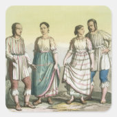 メキシコの伝統的衣装のミチョアカンインディアン( スクエアシール (正面)