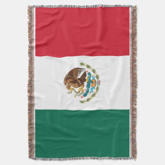 メキシコの優れた編まれたブランケットの旗 スローブランケット (正面縦)