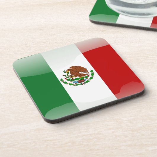 メキシコの光沢のある旗 コースター (左側)