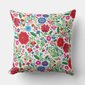 メキシコの刺カラフルしゅう模様 クッション (正面)