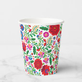 メキシコの刺カラフルしゅう模様 紙コップ (裏面)