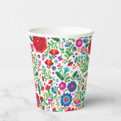 メキシコの刺カラフルしゅう模様 紙コップ (右)