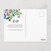 メキシコの刺繍は日付はがきを保存 ポストカード (裏面)