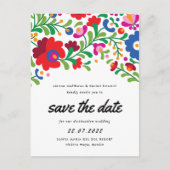 メキシコの刺繍は日付はがきを保存 ポストカード (正面)