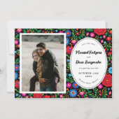 メキシコの刺繍写真の保存日 セーブザデート (正面)