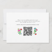 メキシコの刺繍写真の保存日 セーブザデート (裏面)