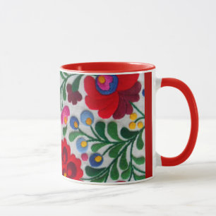 メキシコの刺繍画像コーヒーマグカップ マグカップ