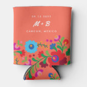 メキシコの刺繍縫い先結婚式の花嫁 缶クーラー (正面)