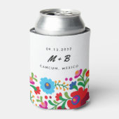 メキシコの刺繍縫い先結婚式の花嫁 缶クーラー (缶正面)