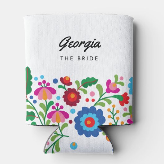 メキシコの刺繍縫い先結婚式の花嫁 缶クーラー (裏面)