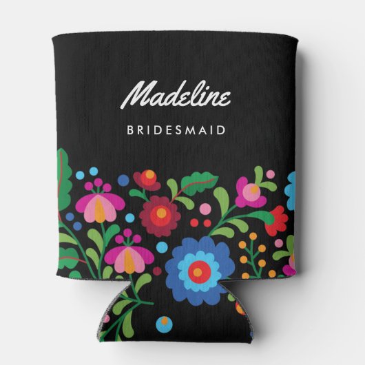 メキシコの刺繍縫い先結婚式の花嫁 缶クーラー (裏面)