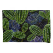 メキシコの刺繍:サボテンの夜シームレス。 枕カバー (正面)