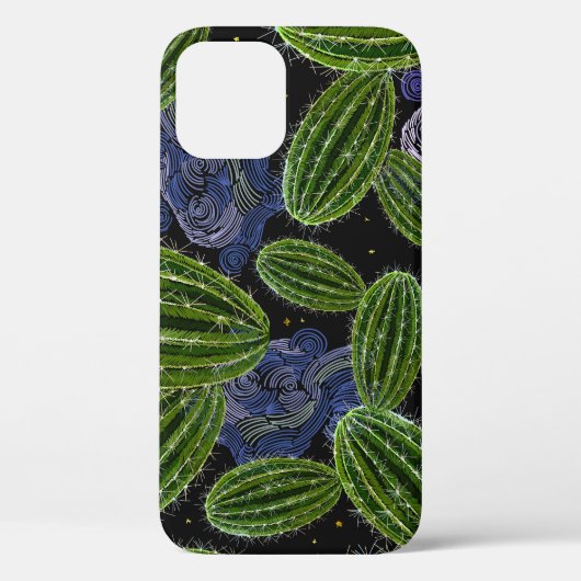 メキシコの刺繍:サボテンの夜シームレス。 Case-Mate iPhoneケース (裏面)